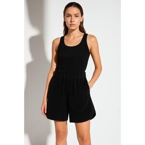 Forte Forte Black High-Waisted Wool-Cotton Trouser Shorts Size Small NWT